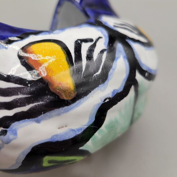 Talavera Chicken Succulent Planter Colorful Hand Painted Made in Mexico - Picture 10 of 10